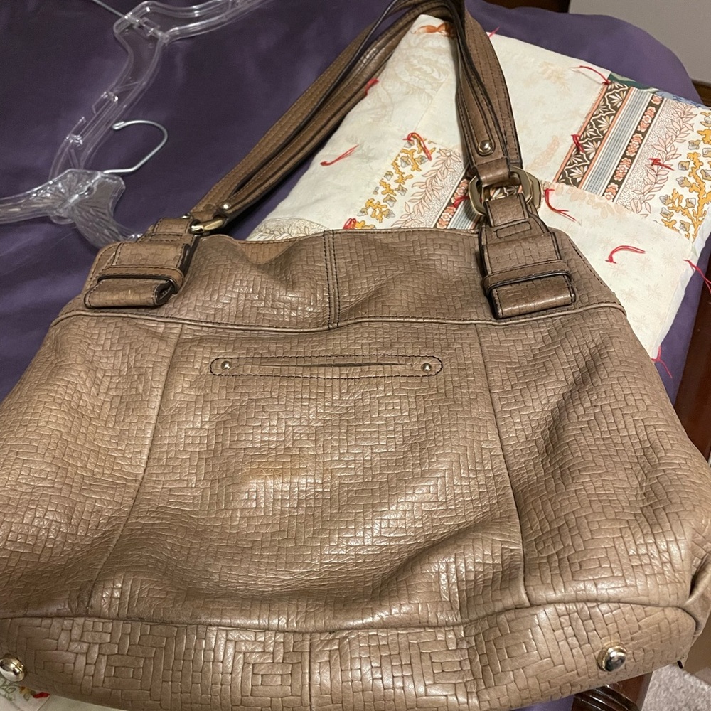 B Makowski Beige Leather Handbag - Picture 7 of 7